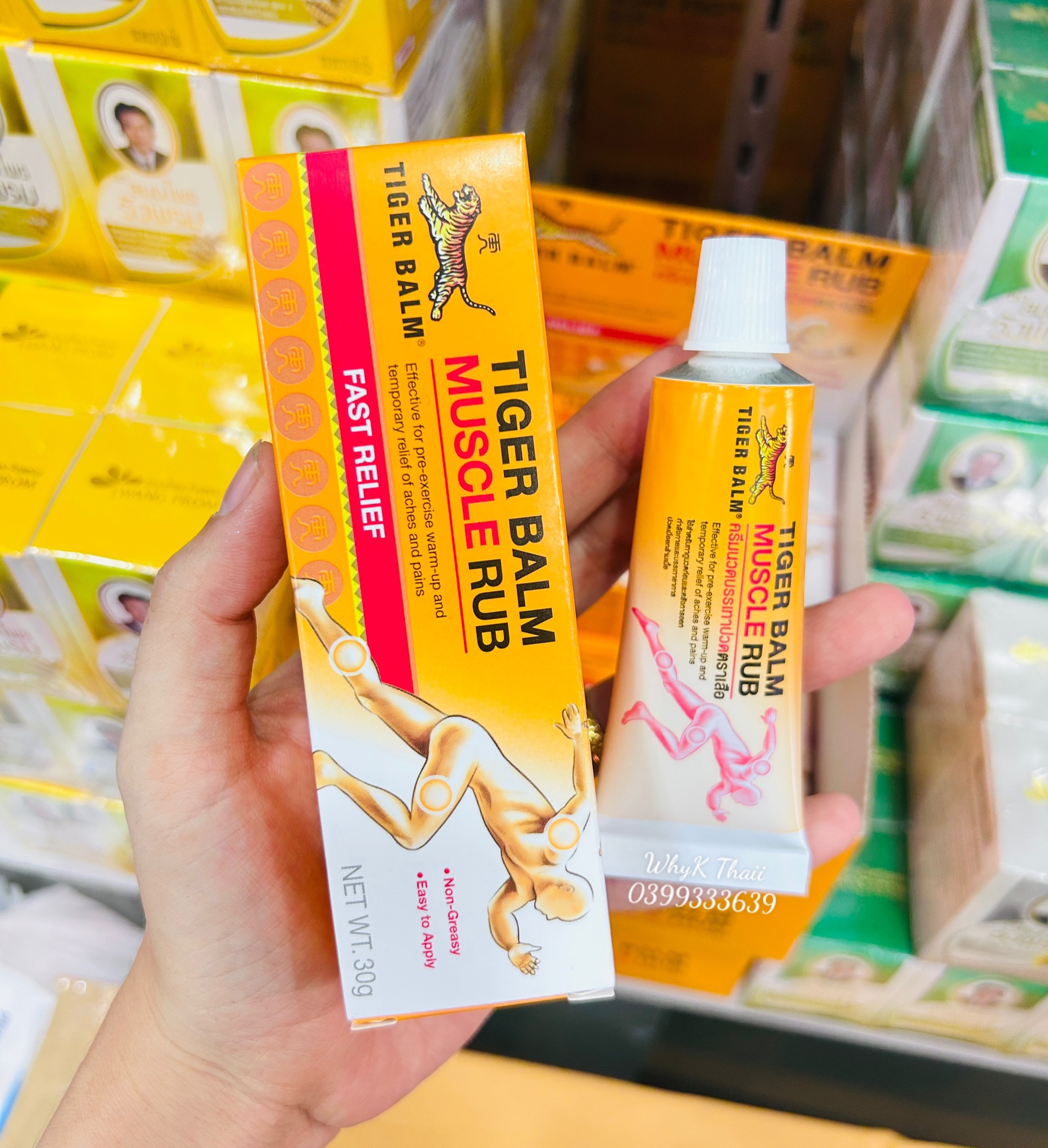 Kem xoa bóp nhức mỏi Tiger Balm Muscle Rub Thái Lan Chính Hãng 30g