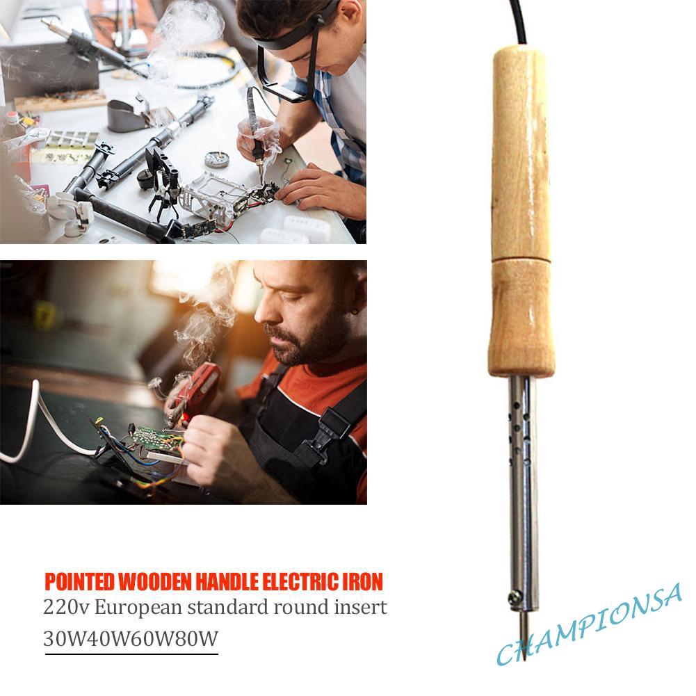 Mỏ hàn chì cán gỗ 200V Công Suất 60w, 80w 100W -HTB