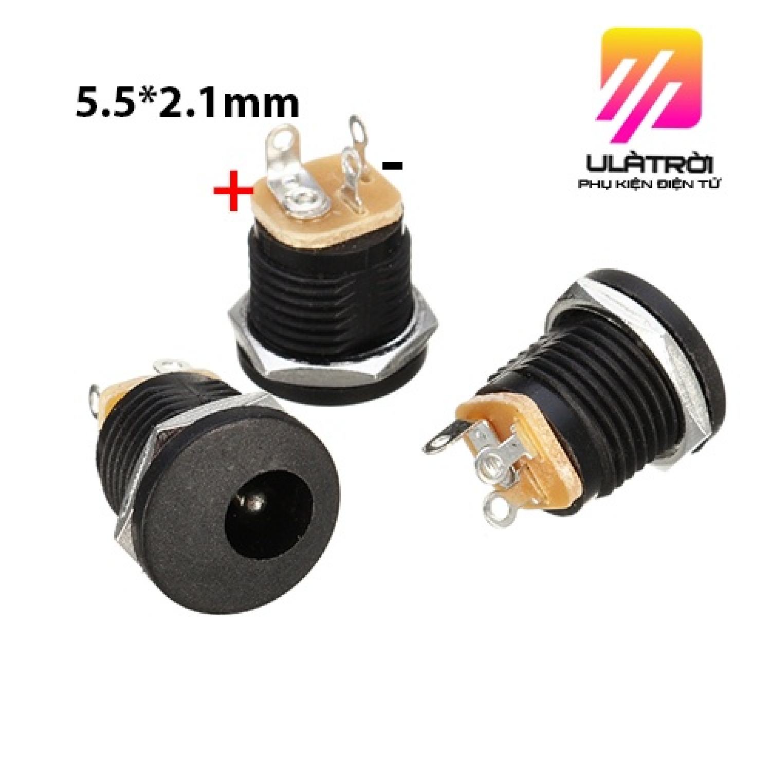Đầu Jack Nguồn DC 5.5x2.1mm (Đực,Cái)
