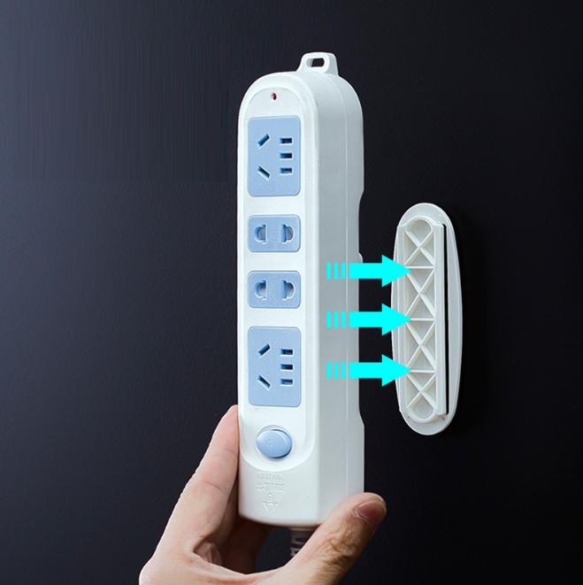 Miếng dán tường treo ổ cắm điện, modem wifi hình chữ nhật - giá đỡ dán tường cố định ổ cắm điện - miếng dán treo ổ điện trượt siêu tiện dụng an toàn cho bé, miếng dán thay thế , miếng dán móc chịu lực