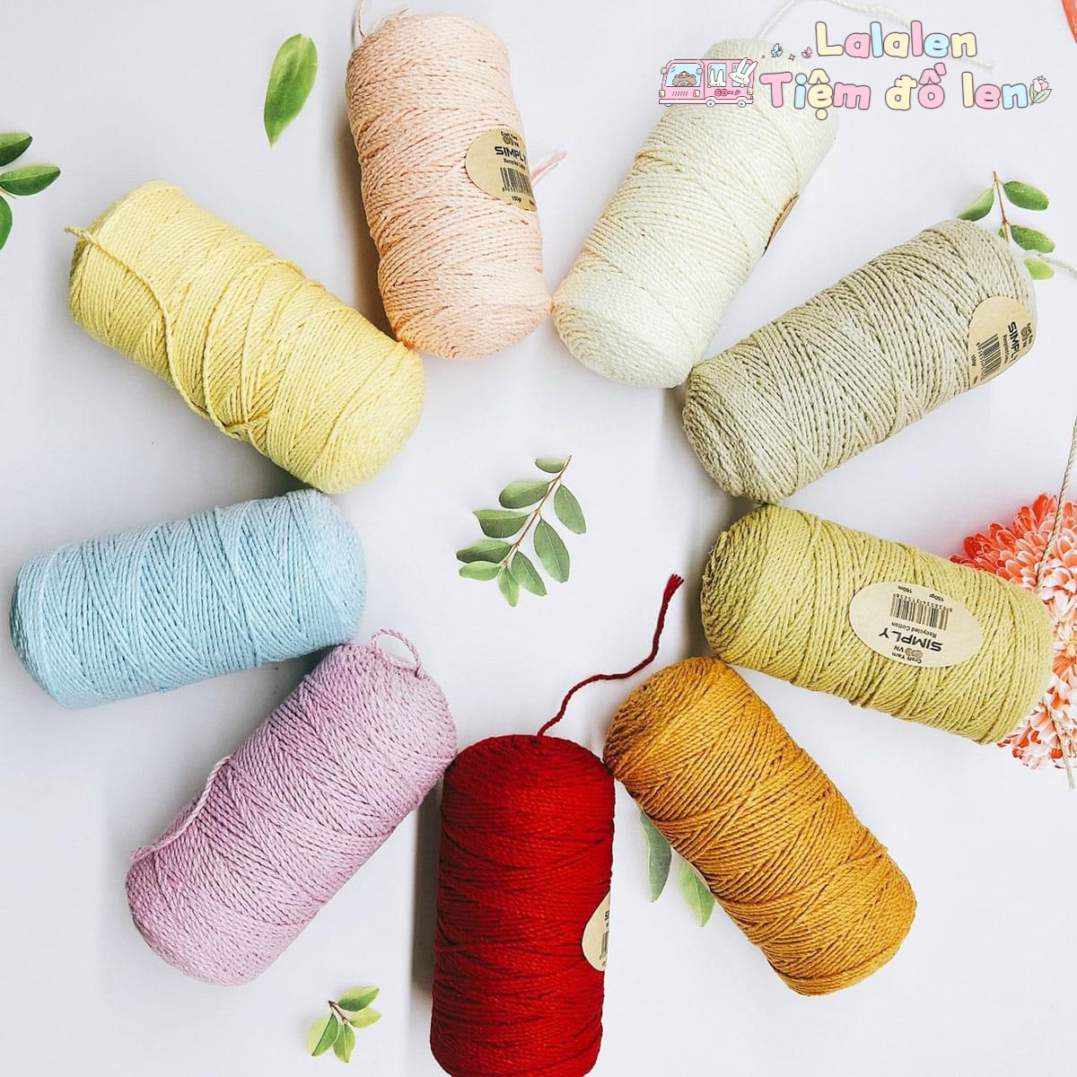 Sợi SIMPLY Recycled Cotton - Cuộn 150gr