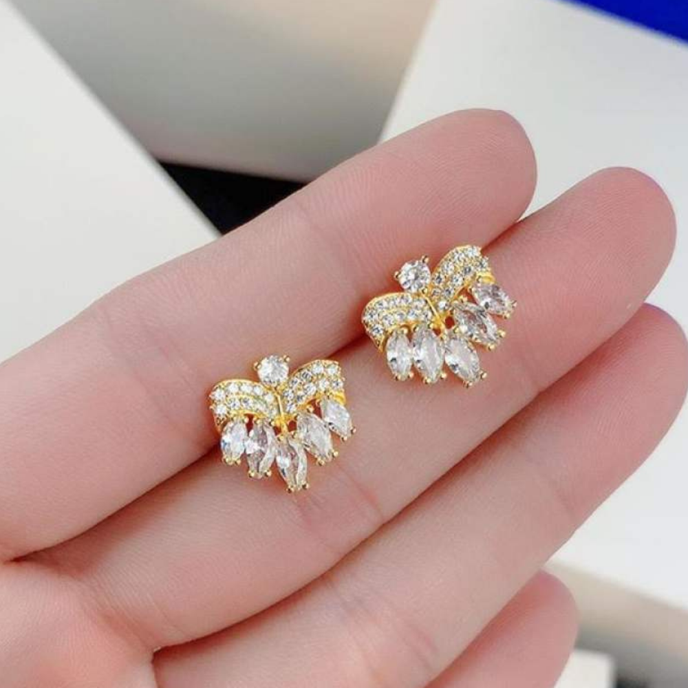 Bông tai nữ mạ vàng đính đá m7 11.12