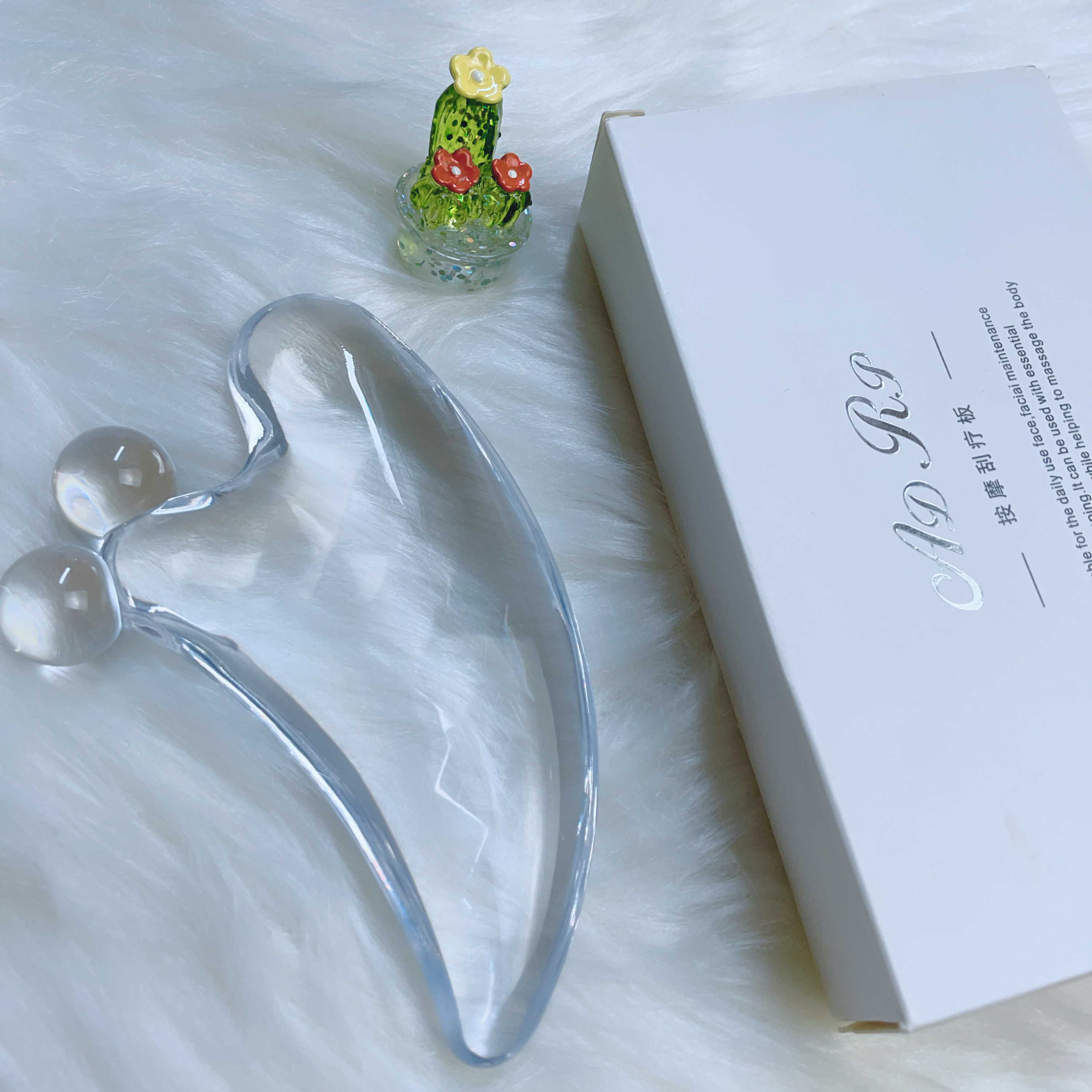 Đá Massage Mặt Guasha Trong Suốt