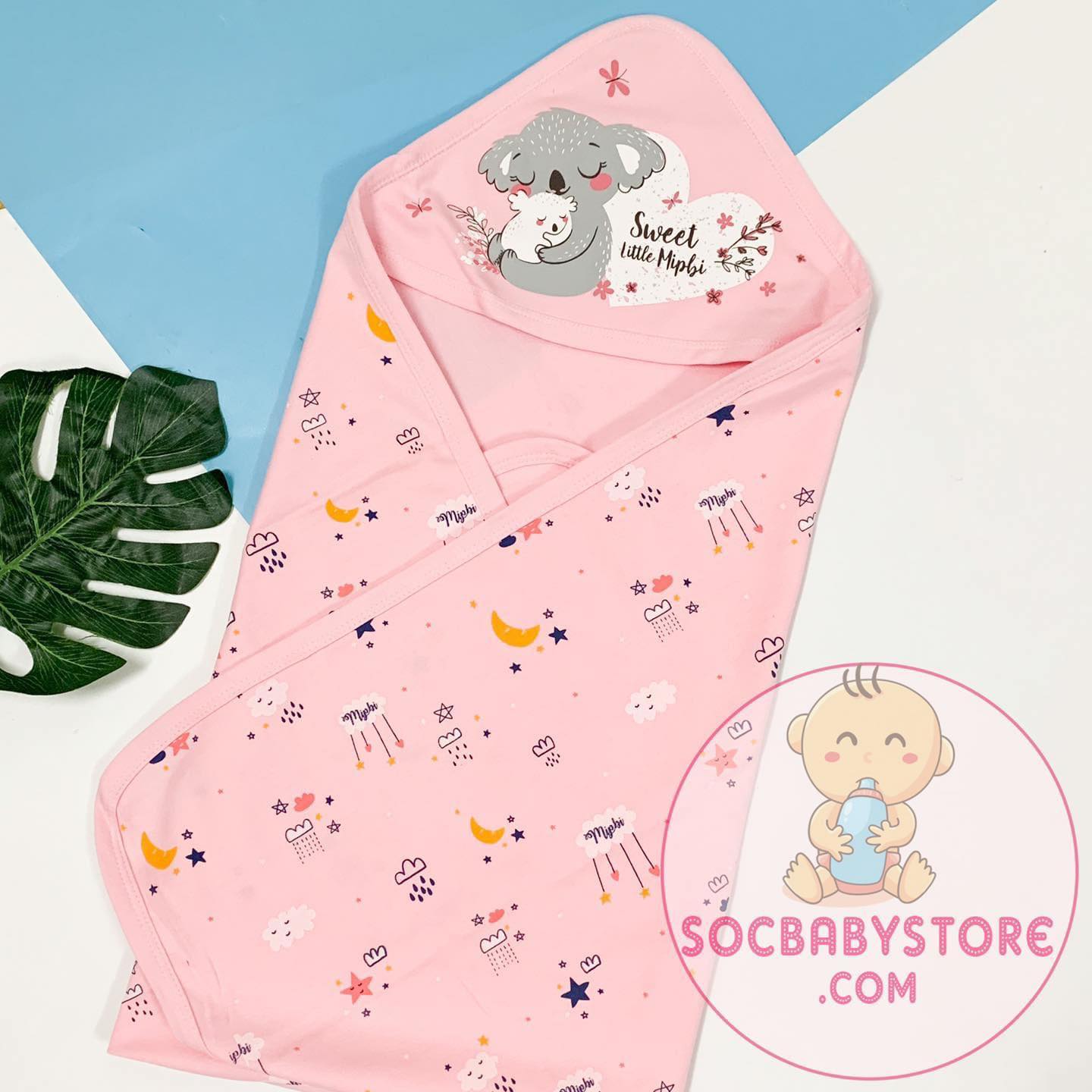 Chăn ủ sơ sinh cotton Mipbi