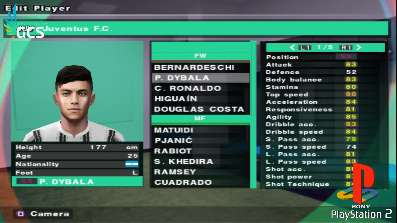 Game PS2 - PES 21 - Tiếng Anh Full Update