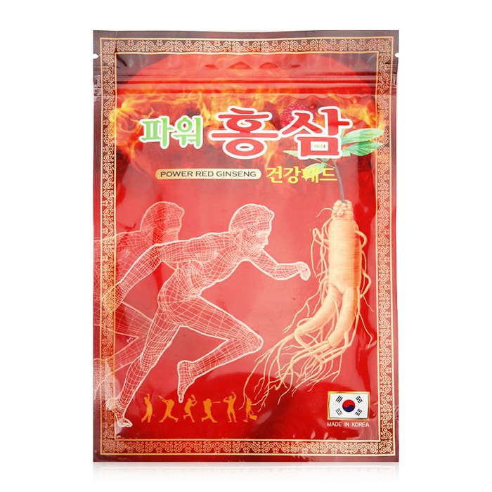 Combo 10 Gói Cao Dán Hồng Sâm Đỏ Power Hàn Quốc 20 Miếng/Gói