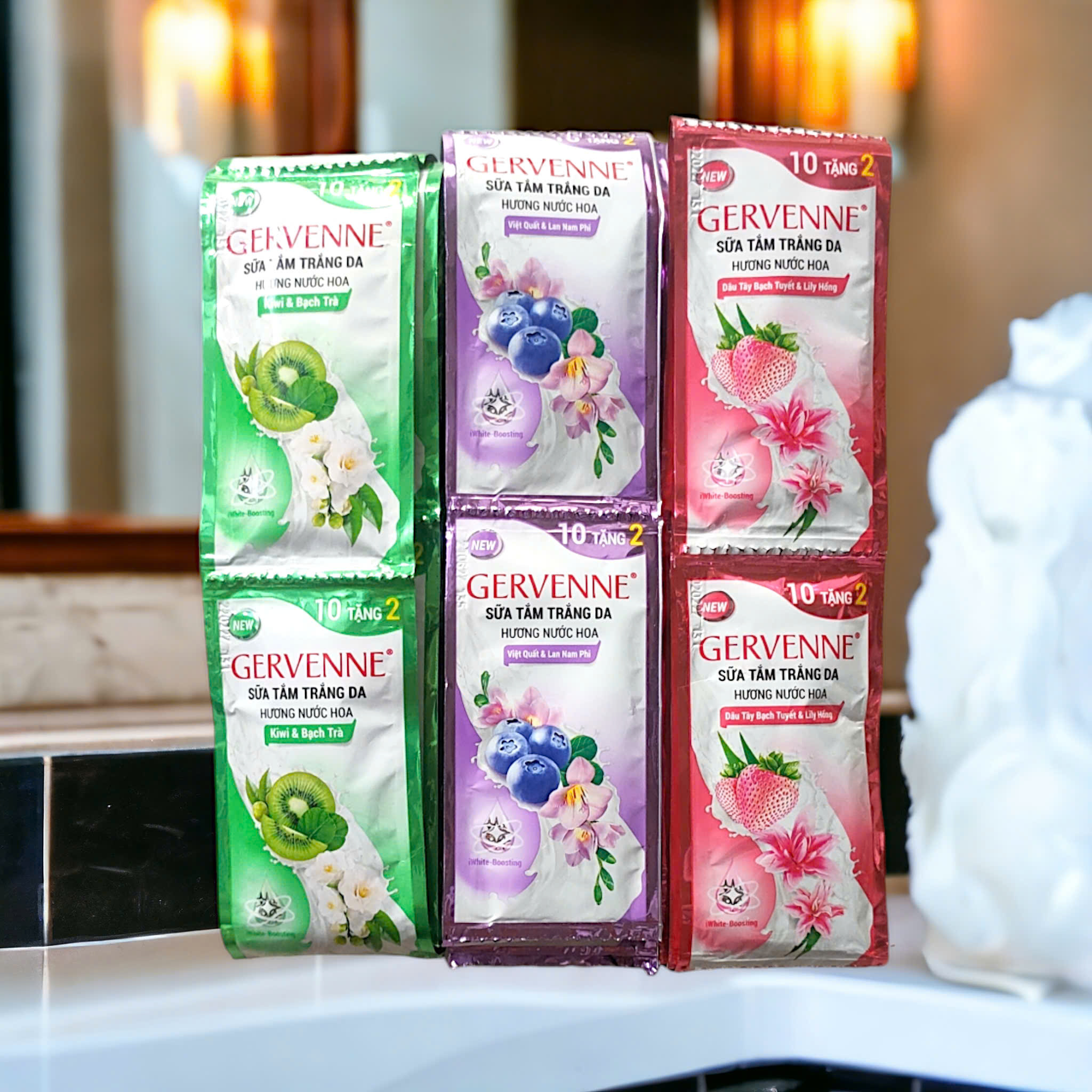 Combo 10 gói dùng thử sữa tắm Gervenne.