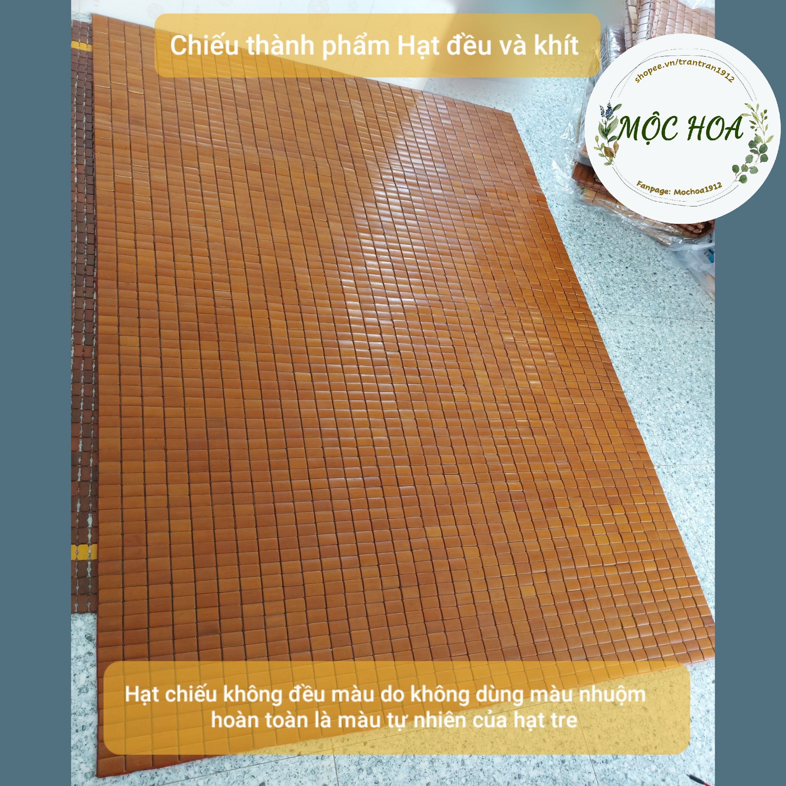 CHIẾU TRE HẠT CỰC LỚN 1M5 x 1M85 ĐAN THỦ CÔNG