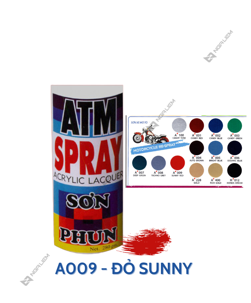SƠN XỊT ATM SPRAY (400ML) (Màu mô tô + phản quang)