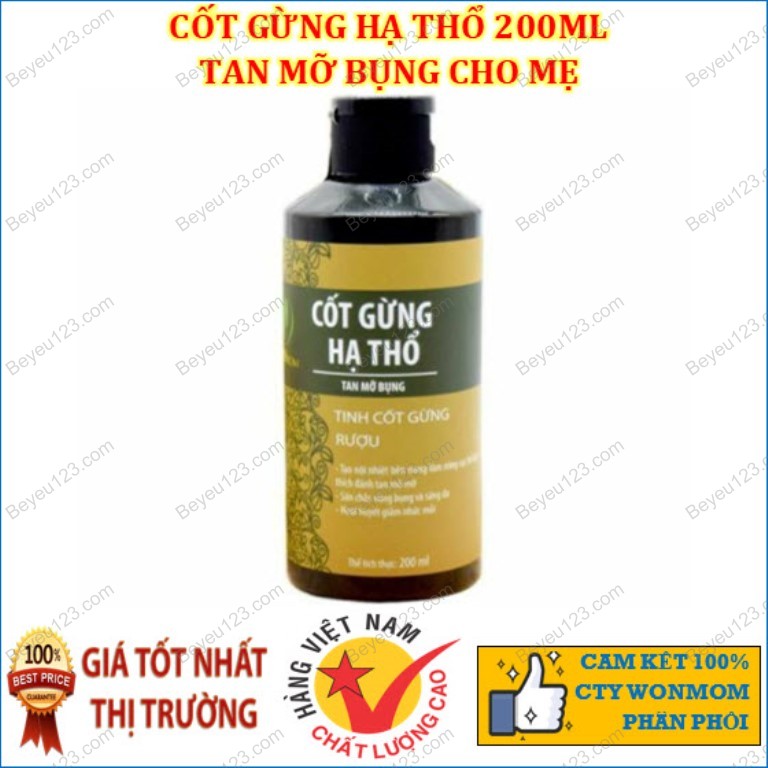 Cốt gừng hạ thổ tan mỡ bụng 200ml - Wonmom (Việt Nam)