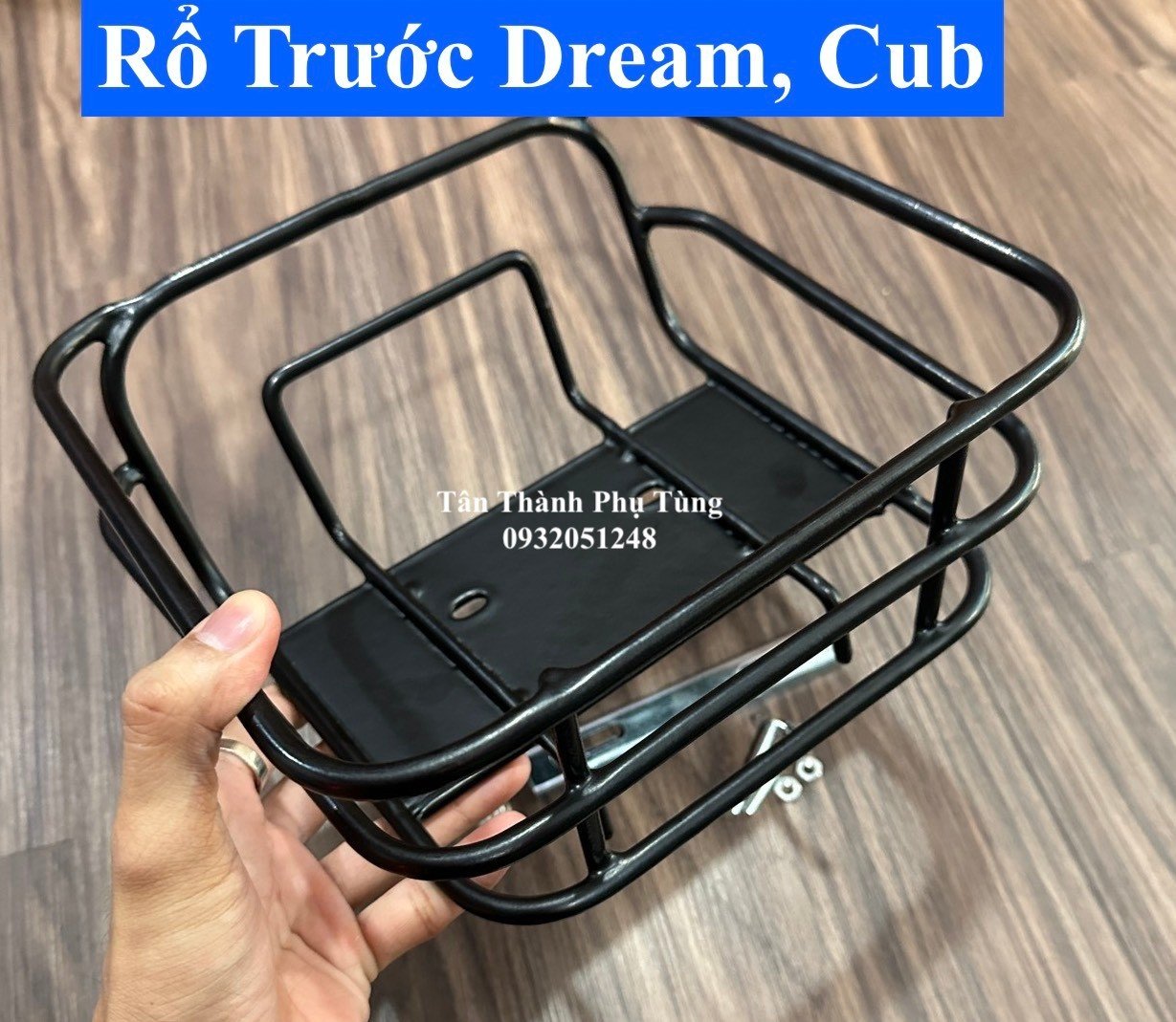 Rổ Dream, Cub Kiểu GTR - Màu đen ( Made In VN) phutungxe
