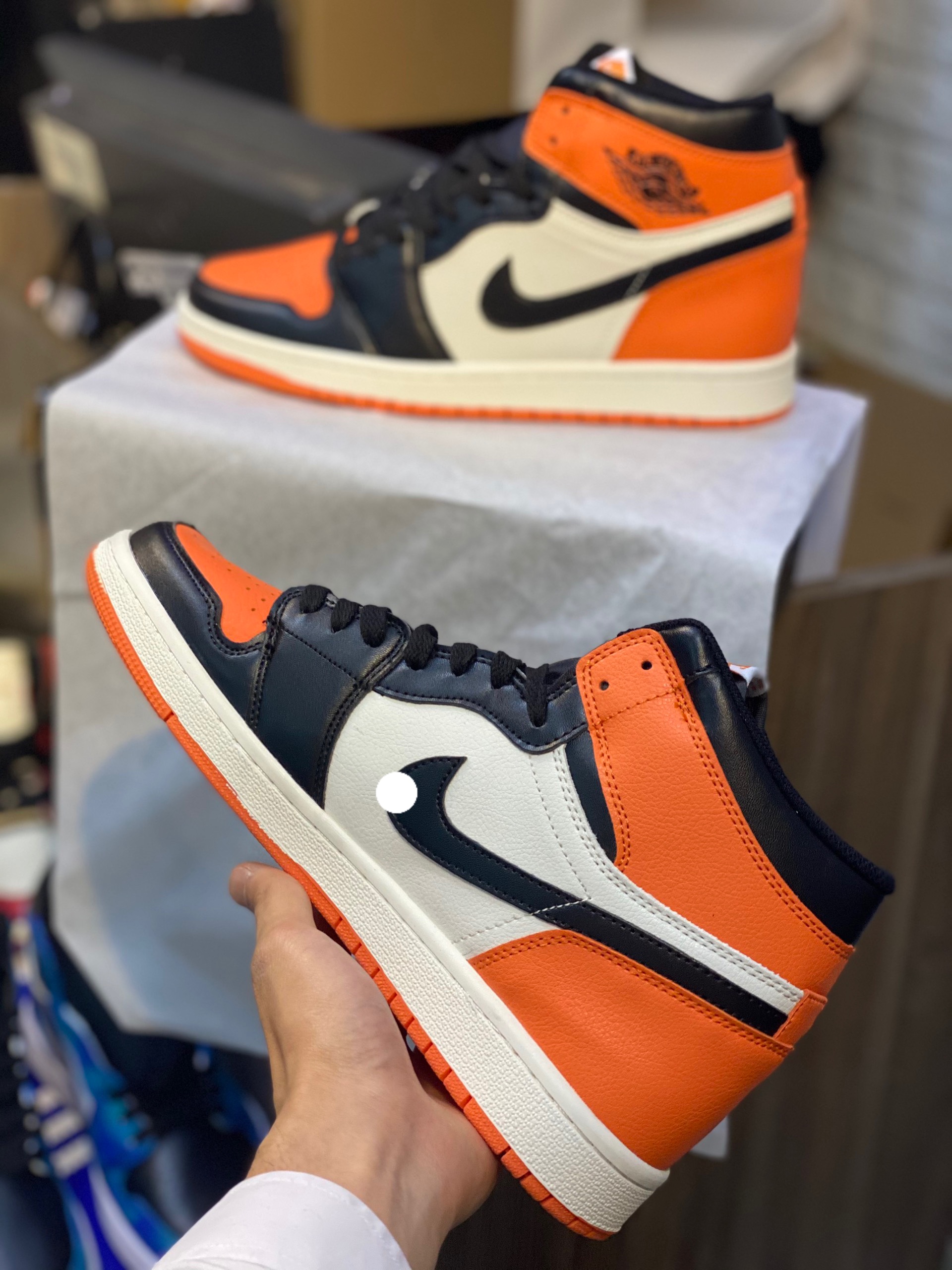 Giày thể thao sneaker JD Orange cao cổ siêu nét