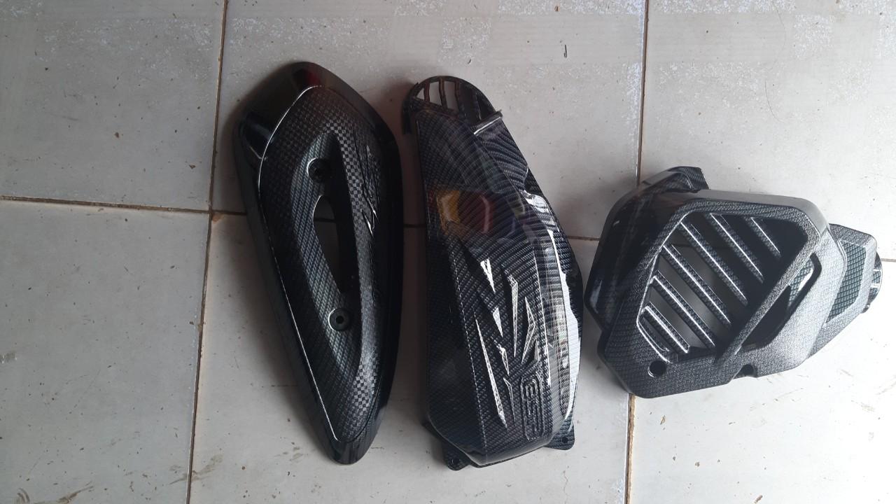 combo 3 món ốp đen carbon cho xe sh mode 2013 đến 2019