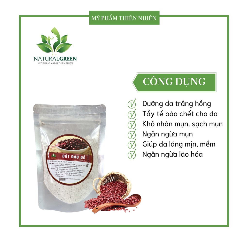 500GR bột đậu đỏ nguyên chất loại hạt nhỏ tắm trắng đắp mặt dưỡng trắng da, se khít lỗ chân lông, đều màu da