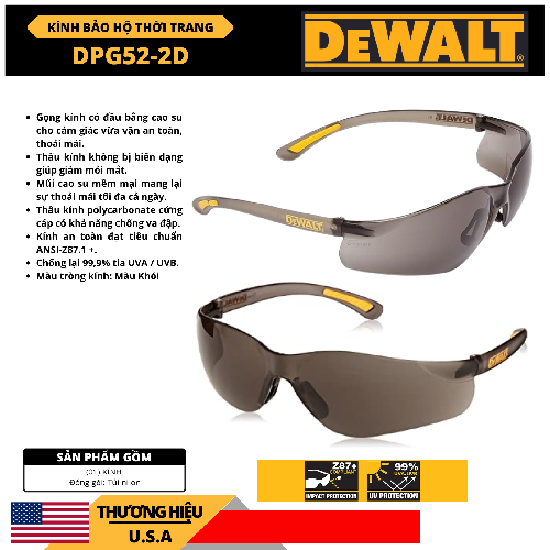 Kính bảo hộ DEWALT DPG52-2D ( không VAT)