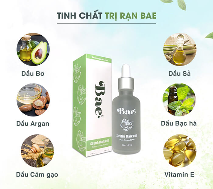 Dầu Cho Rạn Da Sau Sinh Bae 50ml  - Mẫu mới