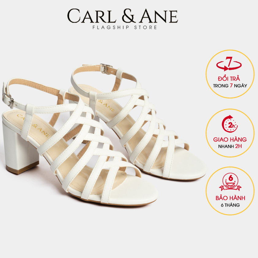 Carl & Ane - Giày sandal chiến binh thời trang nữ gót cao 7cm CS001 (WH) giá rẻ