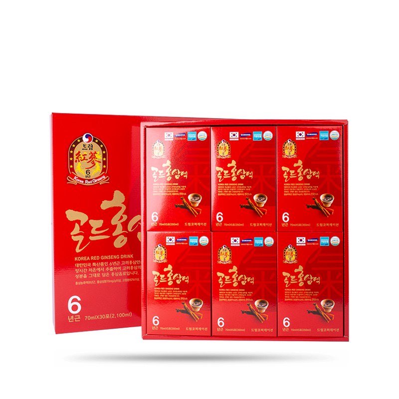 NƯỚC MÁT HỒNG SÂM HÀN QUỐC 6 NĂM TUỔI ( 30 GÓI X 70ML)