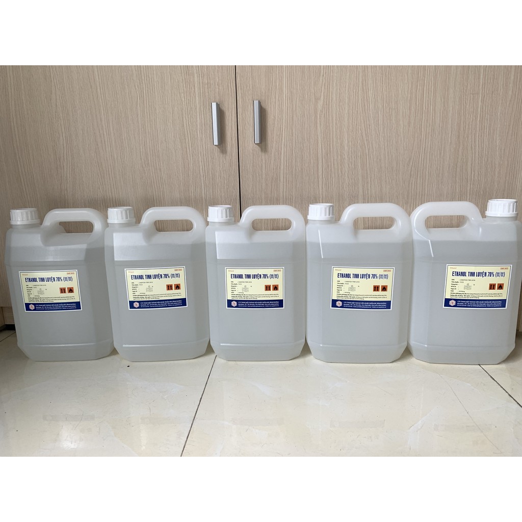 🌟 CỒN SÁT KHUẨN 70 ĐỘ ETHANOL 70% CAN 5 LÍT, CTY DƯỢC OPC (RỬA TAY KHÔ)