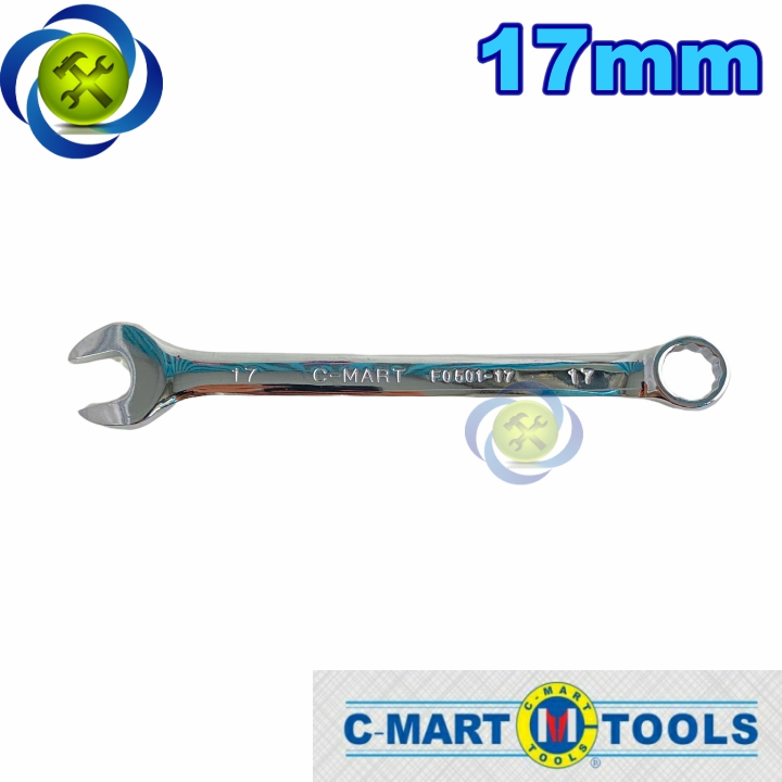Cờ lê vòng miệng 17mm c-mart f0501-17 xi bóng