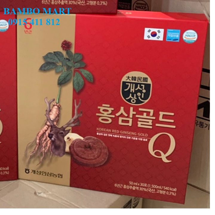 NƯỚC HỒNG SÂM LINH CHI GOLD HÀN QUỐC 30 GÓI