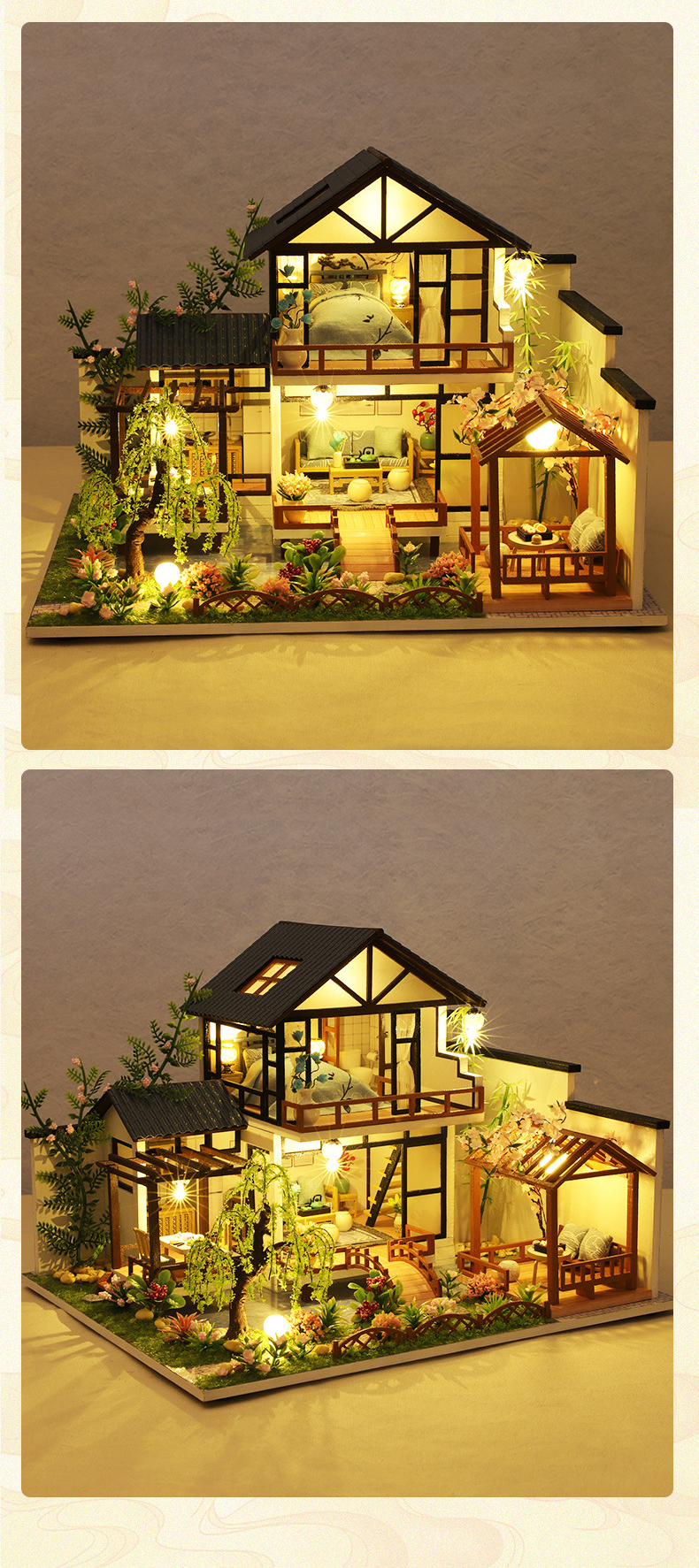 Mô hình nhà gỗ mini 3D tự lắp ráp - MH001