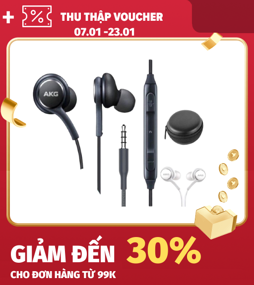 [HCM]Tai nghe AKG cho S8 S9. Note 8 Note 9 - nút nệm mềm êm tai - Bass mạnh âm thanh trung thực