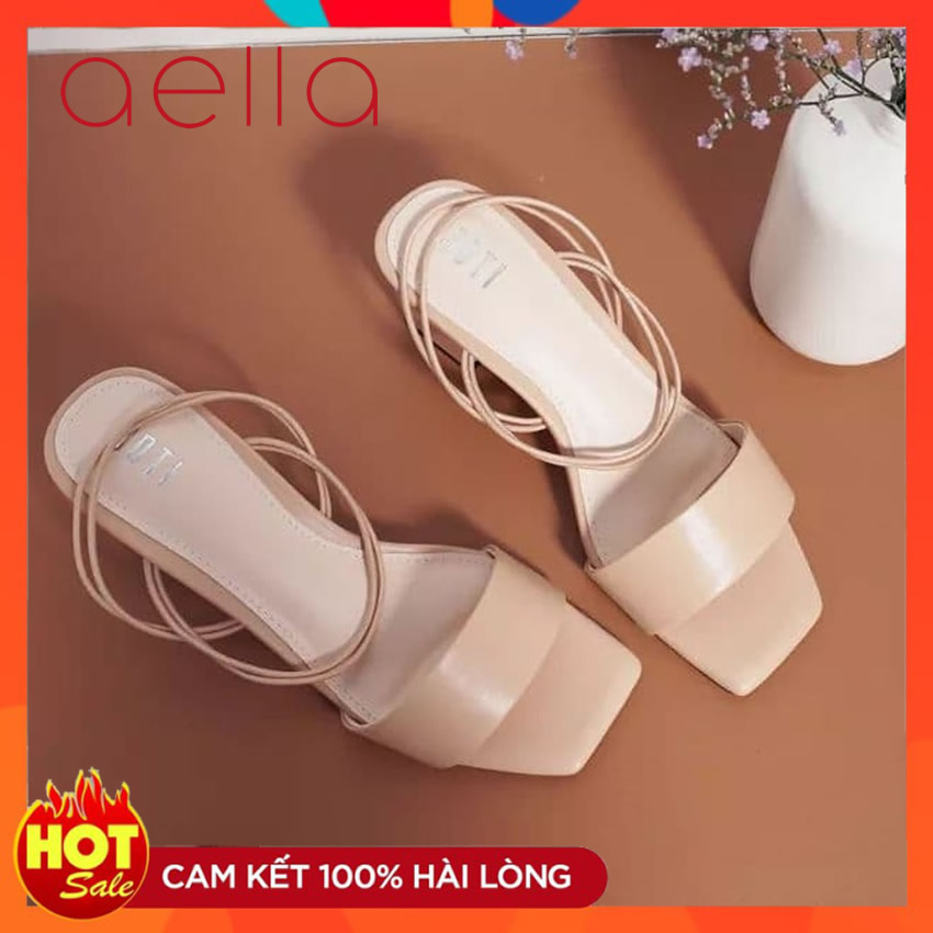 [HCM]Giày sandal nữ cao gót 5cm quai mảnh đan xéo đầy cá tính AELLA233- Hàng VNXK Cao Cấp Bảo Hành 6 Tháng