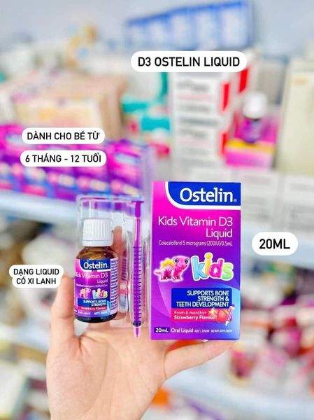 Vitamin D3 Ostelin Infant dạng giọt của Úc 2.4ml