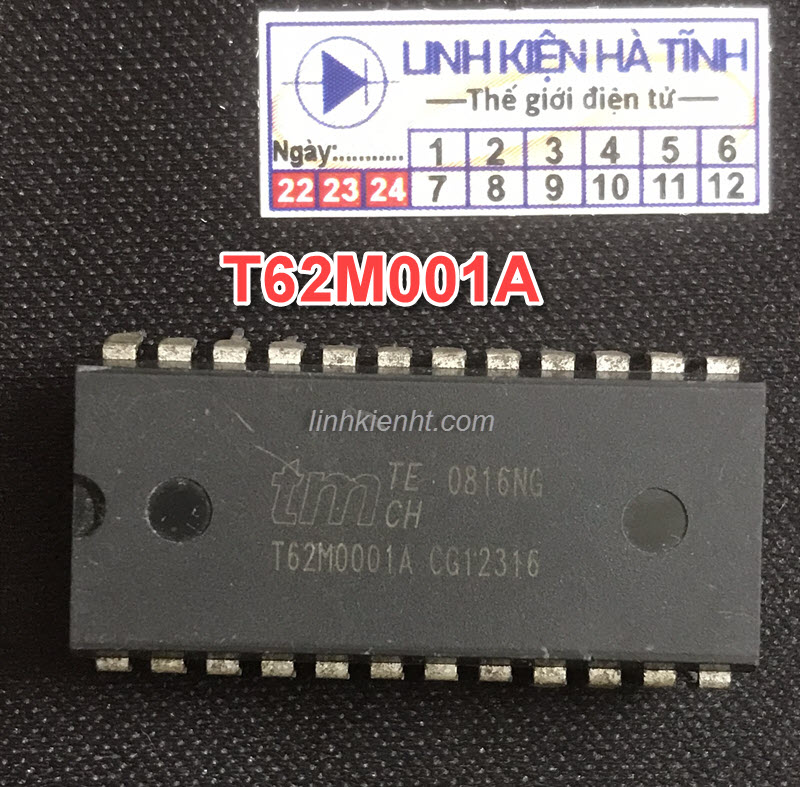 Ic vang echo t62m0001a t62m0001 chân cắm dip-24