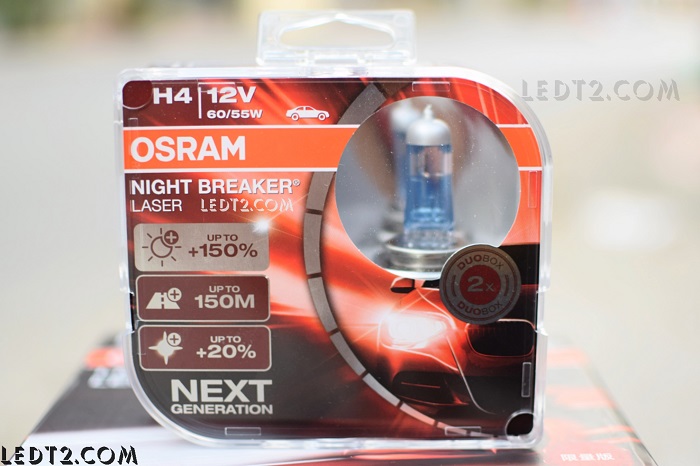 [LEDT2 ISOP] Đèn pha Halogen Osram Night Breaker Laser +150%