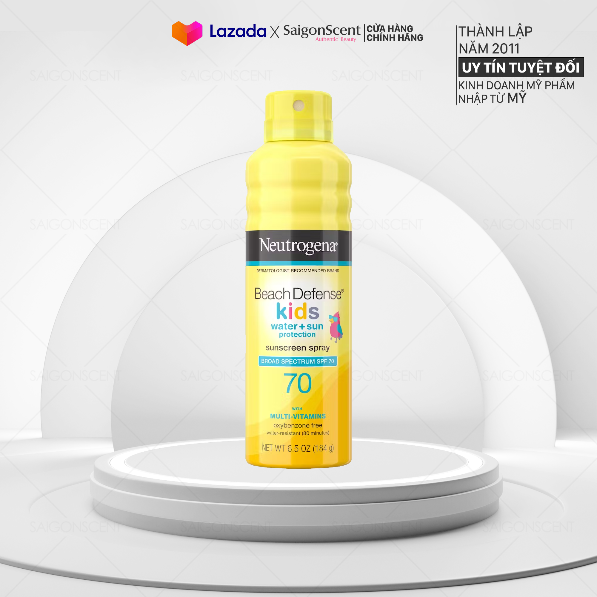 Xịt chống nắng cho trẻ Neutrogena Beach Defense Kids Sunscreen Spray SPF 70 184g