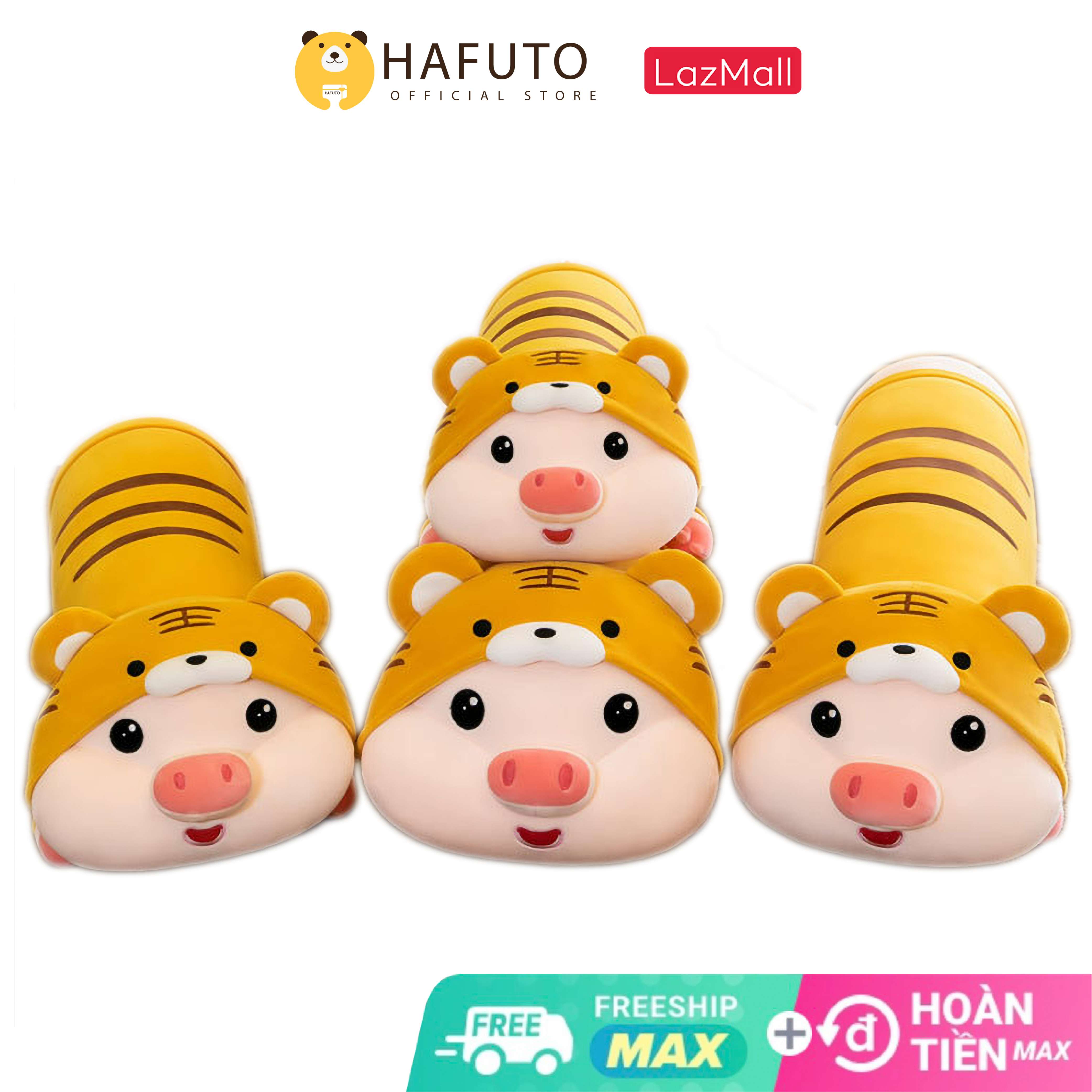 Thú Nhồi Bông, Gối Ôm Heo Mặc Áo Hổ Hàng Cao Cấp Siêu Đáng Yêu Cute HaFuTo