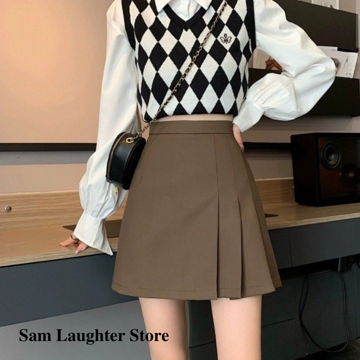 Chân váy xếp ly, chân váy nữ hàn quốc V906 Sam Laughter Store