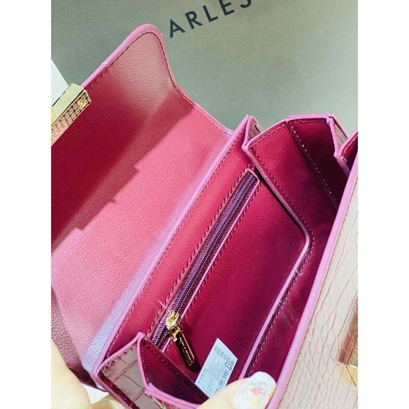 Túi Xách Nữ - Túi Đeo Vai Charles & Keith Màu Đỏ