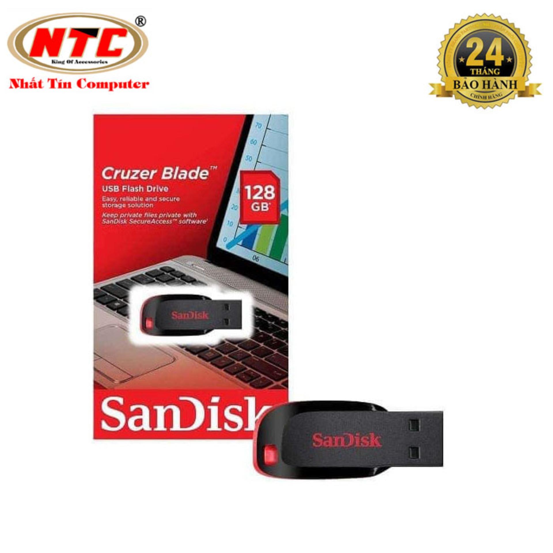 USB Sandisk Cruzer Blade CZ50 128GB (Đen)