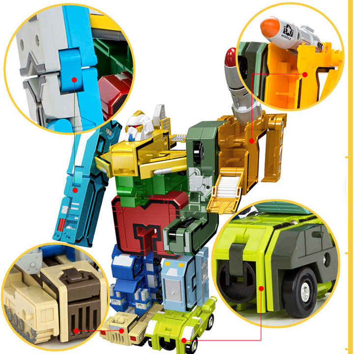 Đồ chơi lắp ráp Robot biến hình số 0-9 kèm dấu