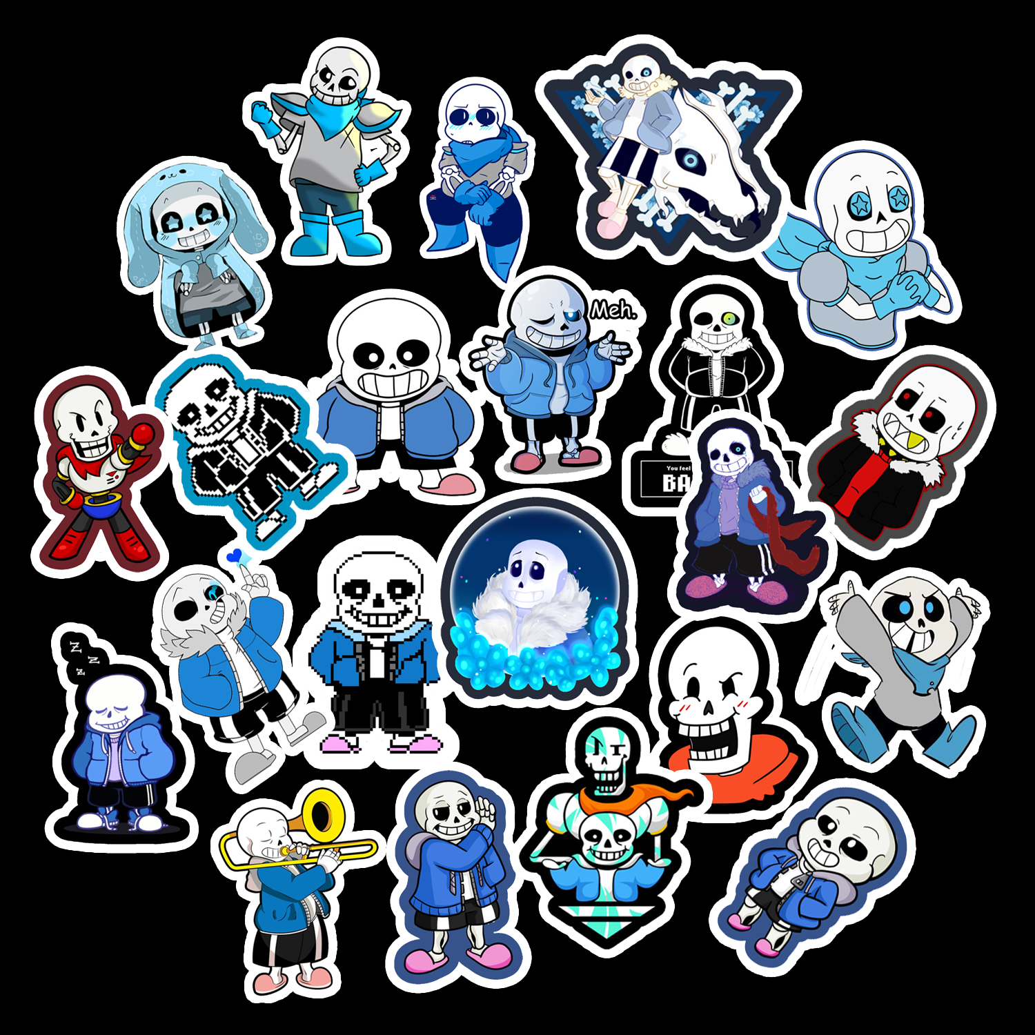 Sticker Game Sans Undertale Set 30-60 ảnh