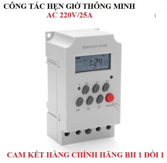 Đồng hồ hẹn giờ bật tắt thiết bị điện 17 lần trong 1 ngày công suất lớn dùng pin sạc cài 1 lần dùng mãi mãi KG316T-II, công tắc hẹn giờ, công tắc điều khiển từ xa, ổ cắm điện thôn minh đa năng bảo hành 1 đổi 1