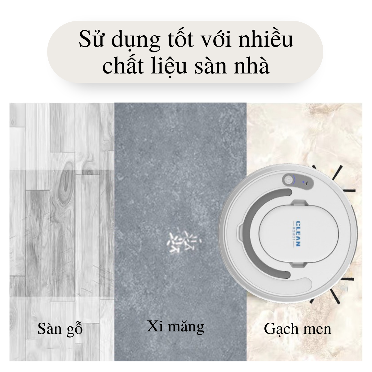 Robot Hút Bụi, Máy Hút Bụi, Robot Lau Nhà Đa Năng, Cảm Biến Thông Minh Lực Hút Mạnh, Tuổi Thọ Pin Cao