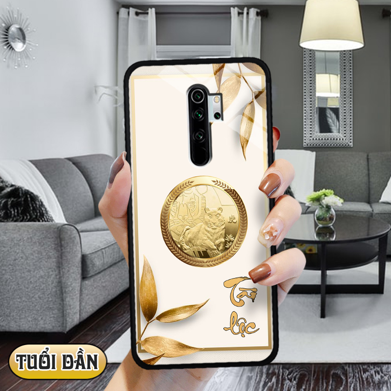 Ốp lưng kính 12 con giáp cho Xiaomi Redmi Note 8 Pro