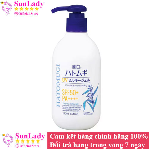 Sữa Dưỡng Thể Trắng Da Chống Nắng, nâng tông da Hatomugi SPF31 PA+++, SPF50+ Nhật Bản, 250ml