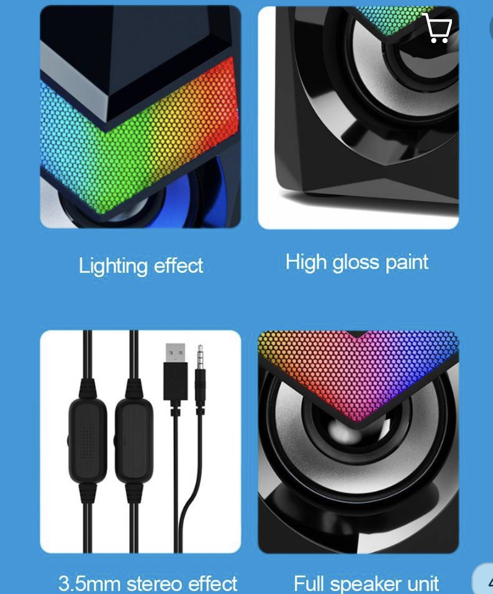 [HCM]Loa máy tính 2.0  HP DHE 6000 (2 cái/Bộ) Đen