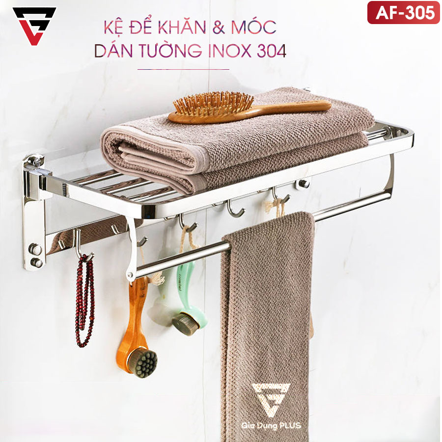 Giàn treo khăn Inox 304, Giàn Treo Khăn Nhà Tắm 2 Tầng Inox. Giá Treo Khăn Tắm 2 Tầng Có Móc Treo, Giá Treo Khăn Để Đồ Phòng Tắm Chất Liệu INOX 304 Chắc Chắc, Bền, Chịu Lực Lớn.