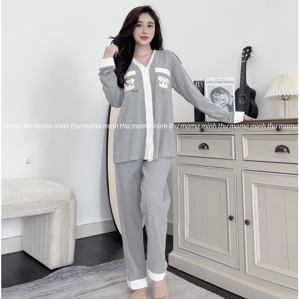 Bộ bầu - bộ sau sinh - chất liệu (Gân Tăm mềm) - ( Bo Gân - Dài )