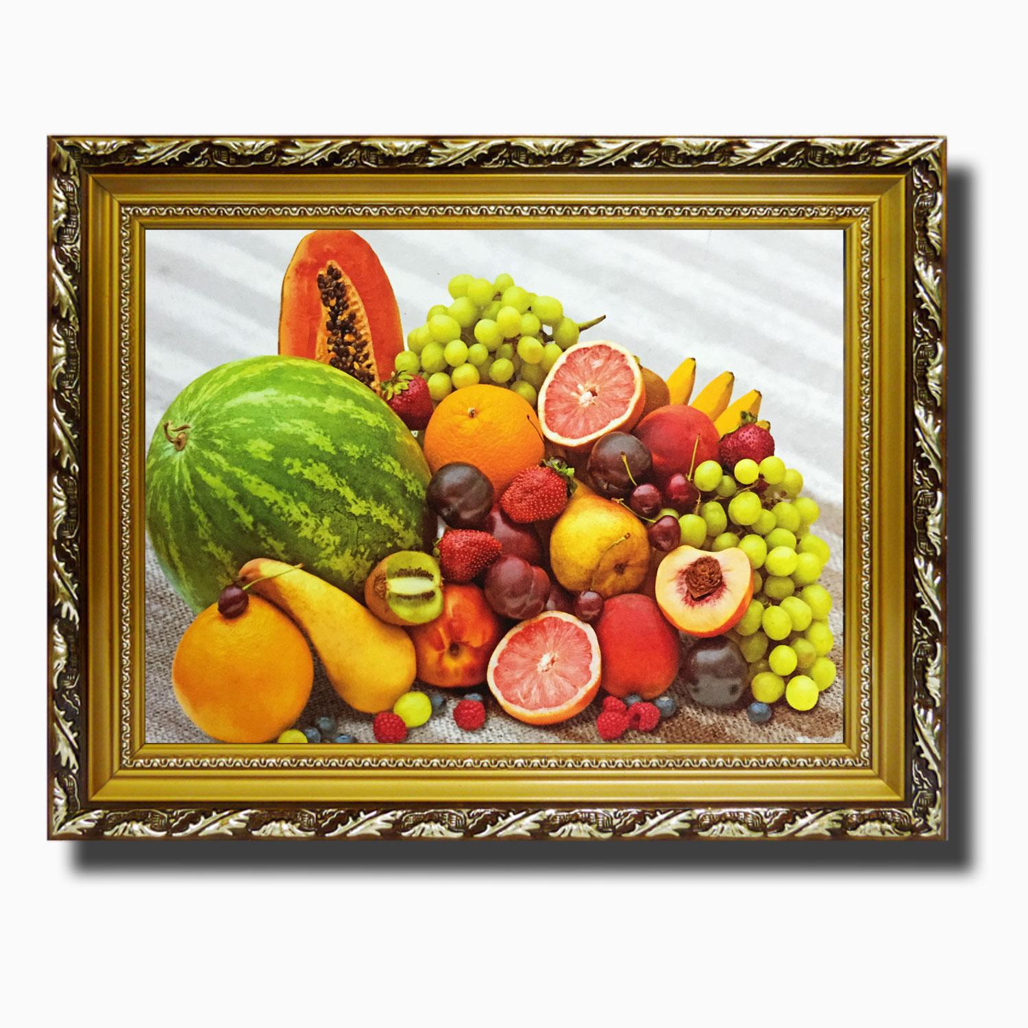 Tranh treo tường - Trái cây ngũ sắc 08 - Tranh Minh Hiền (KHUNG GỖ - 50 x 60cm)