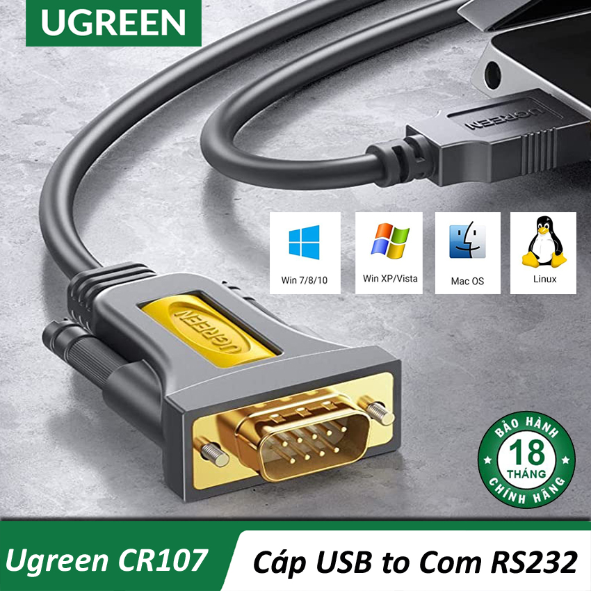 [HCM]Cáp USB to Com ( RS232 )Chính Hãng Ugreen CR107 Cao Cấp