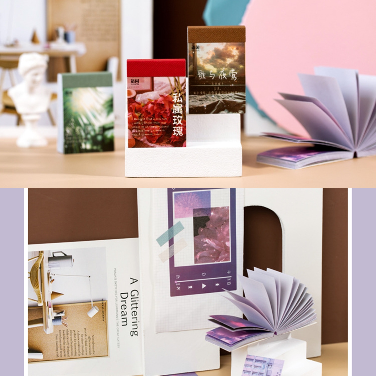 Cuốn 50 miếng sticker mẫu cuộc sống hàng ngày