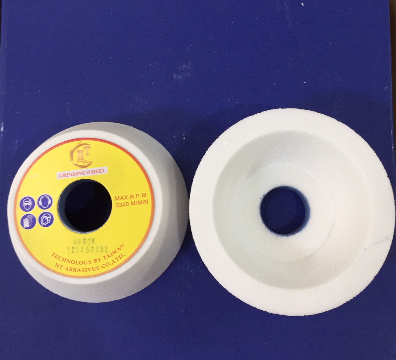 Đá Mài Chén Trắng ĐÀI LOAN 125mm Cho Máy Mài Hàn Quốc