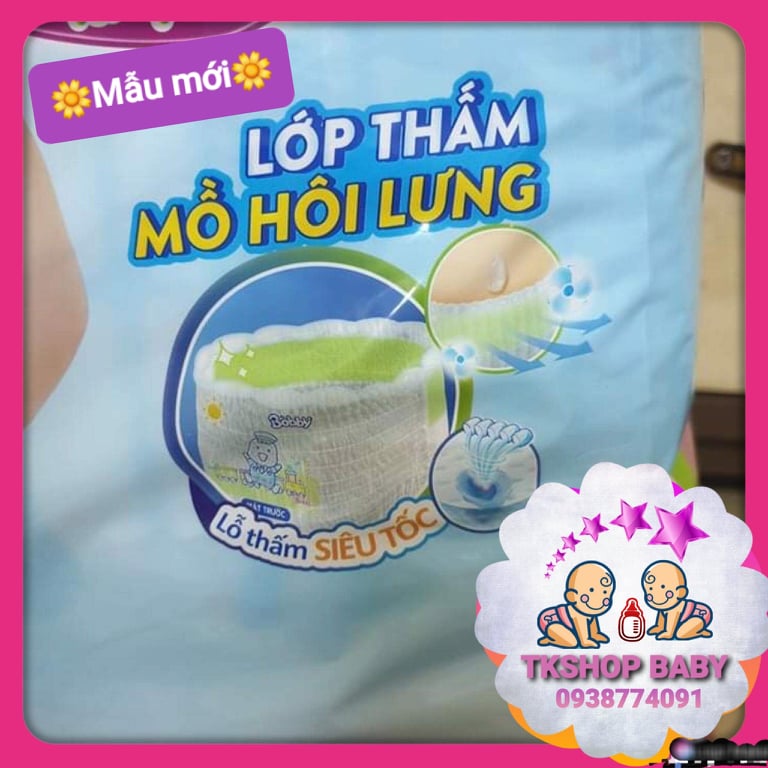 **KÈM MÃ GIẢM**TẶNG 1 GỐI BÔNG MÈO TRÒN**TÃ QUẦN BOBBY ĐỆM LƯNG THẤM MỒ HÔI SIZE XL96 MIẾNG